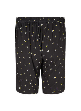 Bermuda shorts in viscose met print, Black AOP, Packshot image number 1