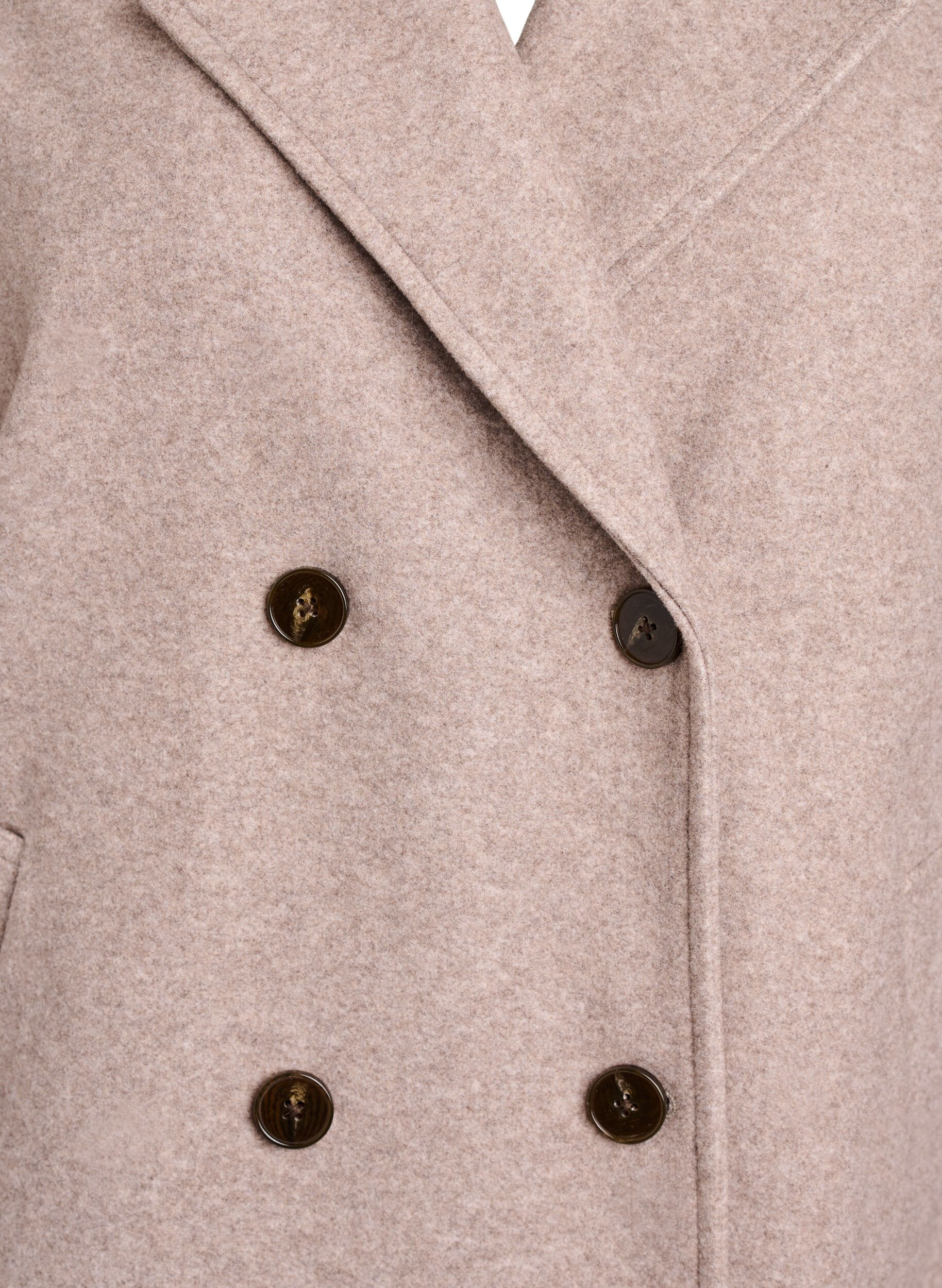 ZizziKorte jas met dubbele knoopsluiting, Beige, Packshot image number 2