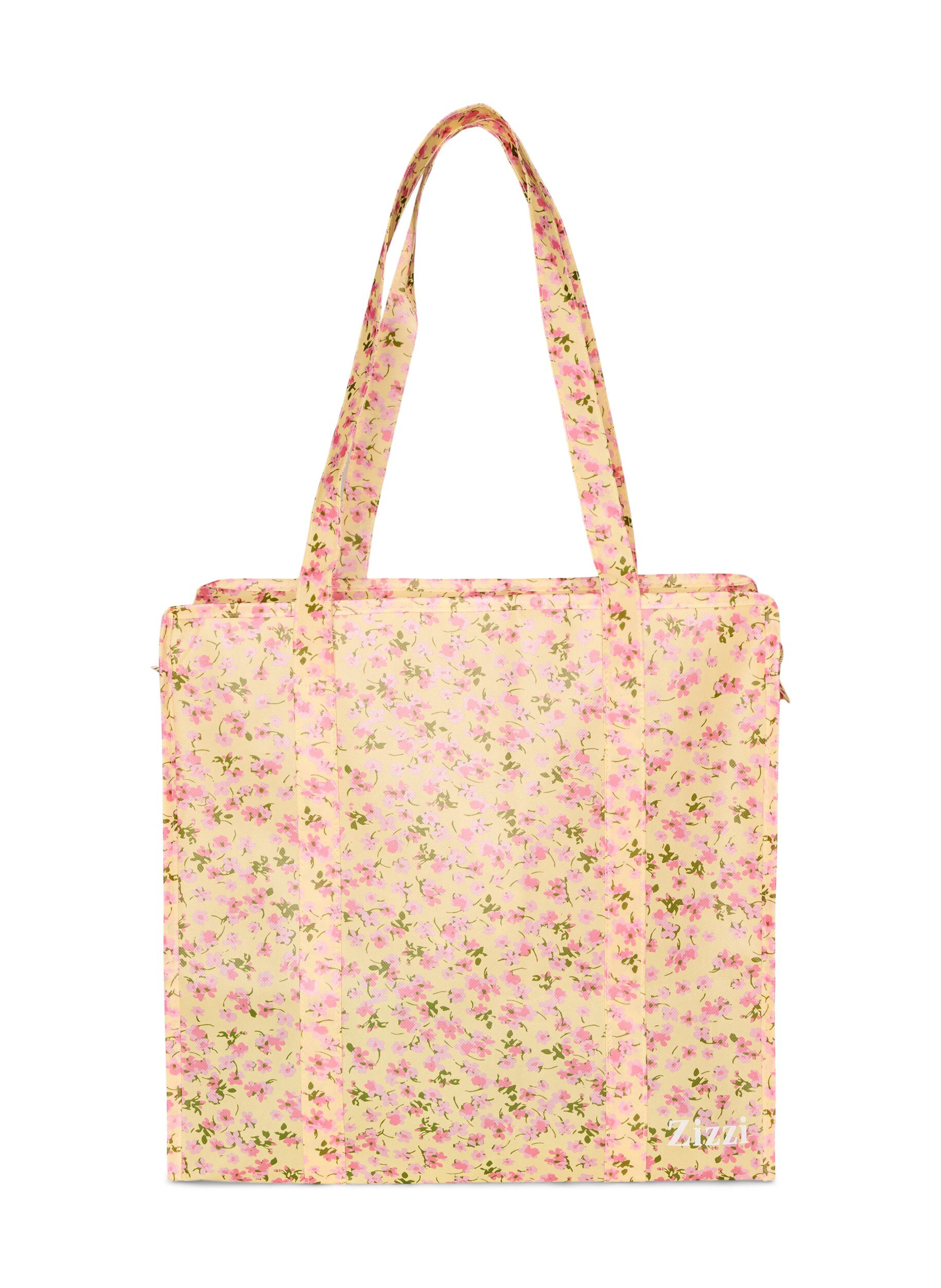 ZizziShoppingtas met ritssluiting, Geel, Packshot image number 1