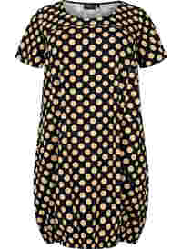 Katoenen jurk met korte mouwen en print