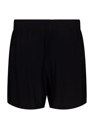 Losse shorts van viscose, Black, Packshot image number 1