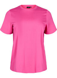 Basic katoenen T-shirt met ronde hals, Roze