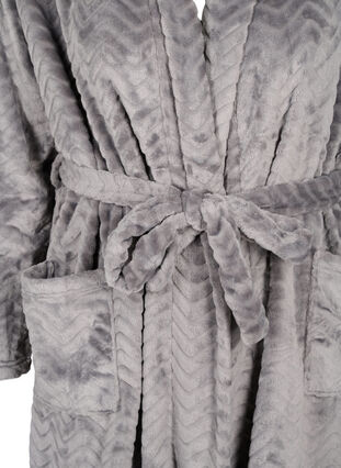 Lange badjas met zakken, Dark Grey, Packshot image number 2
