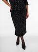 Midirok met pailletten en splitten, Zwart, Model image number 2