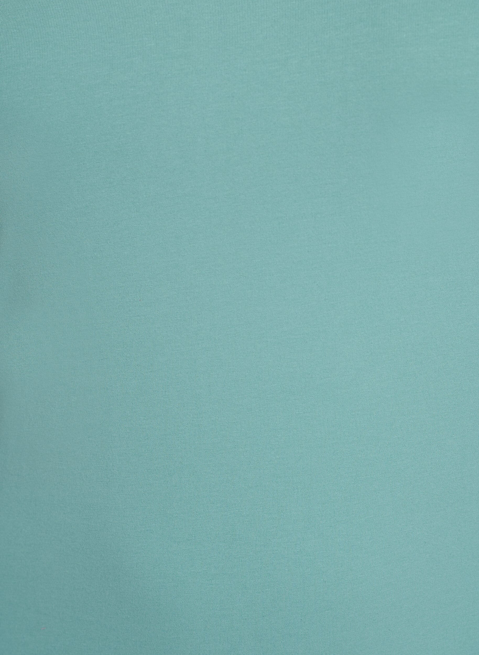 Zizzi Effen basic top in katoen, Groen, Packshot image number 2