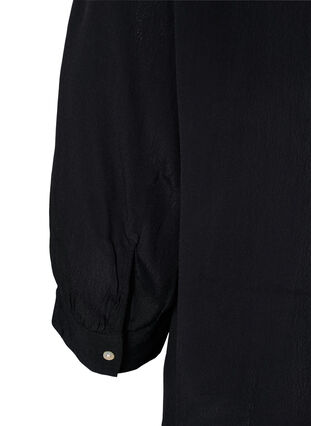Viscose blouse met 3/4 mouwen, Black, Packshot image number 3