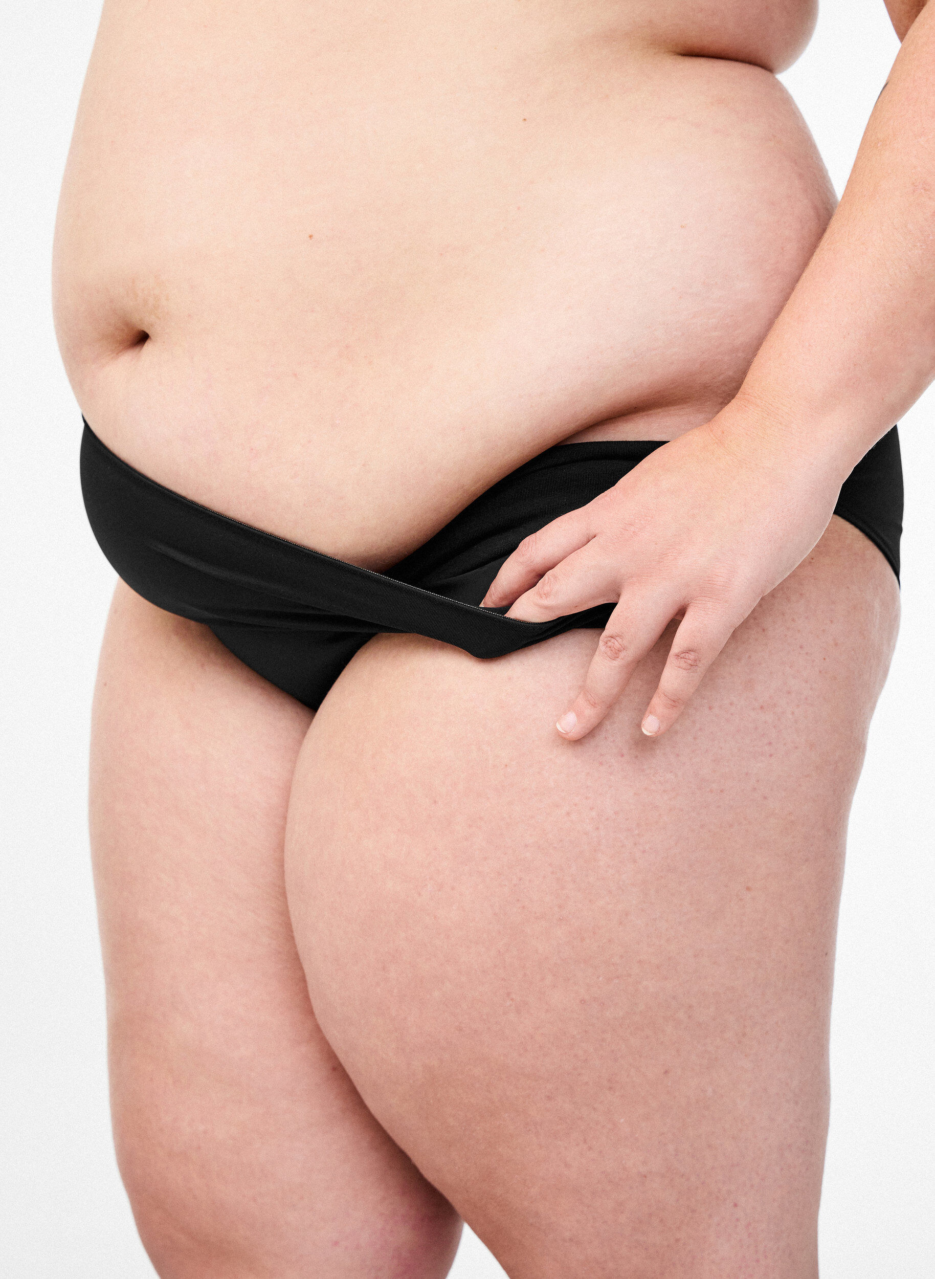 Microfiber slip met binnenzakje, Zwart, Model