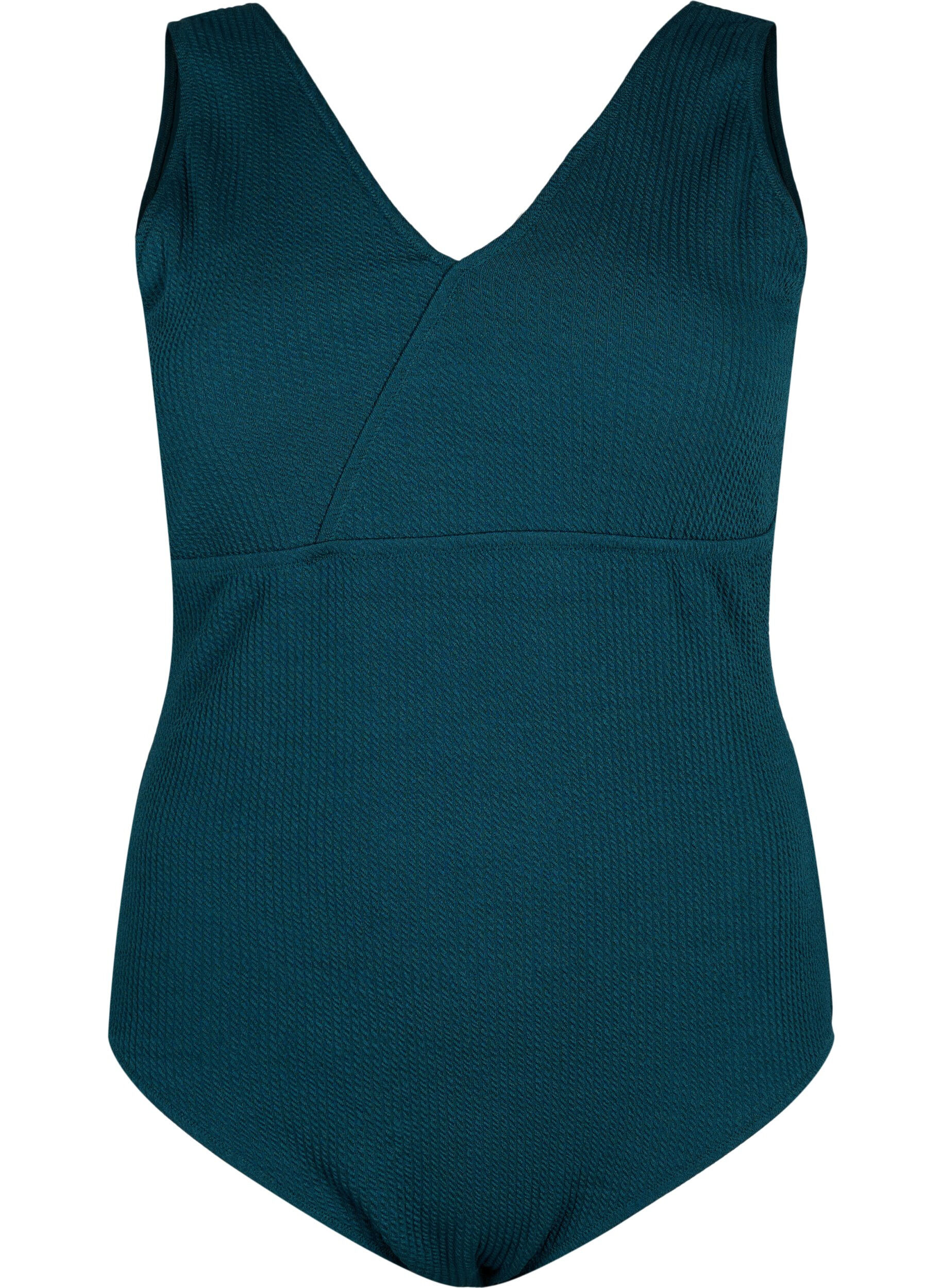 Zizzi Badpak met cr&ecirc;pestructuur en wikkeleffect, Dark Sea, Packshot image number 0