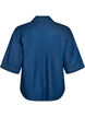 Denimblouse met borstzak en mouwen tot de elleboog, Blauw, Packshot image number 1