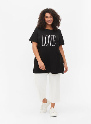 Oversized t-shirt met print, Rosebloom W. Love, Model image number 2