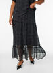 Lange A-lijn chiffon rok met stippen, Zwart, Model image number 2