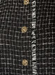 Geruite gilet met decoratieve knopen, Zwart, Packshot image number 2