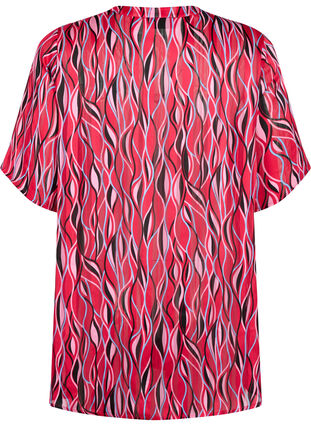 Tuniek met korte mouwen en print, Fuchsia Pink AOP, Packshot image number 1