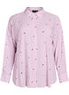 Nachtshirt met strepen en hartjes, Roze, Packshot image number 0