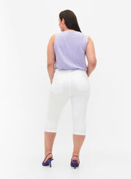 High waist Amy capri jeans met super slim fit, Bright White, Model