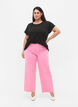 Flared jeans met high waist, Roze, Model image number 0