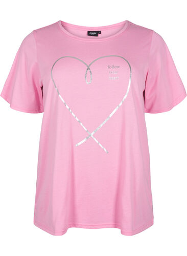 FLASH - T-shirt met motief, Begonia Pink, Packshot image number 0