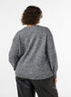 Jumper met bloemenapplicatie, Grijs, Model image number 2