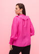 Shirt blouse van viscose met ruches, Rose Violet, Model image number 1