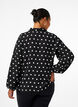 Gestippeld shirt met ruches, Black W. White Dot, Model image number 1