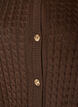 Kabelgebreid vest met gouden knopen, Bruin, Packshot image number 2