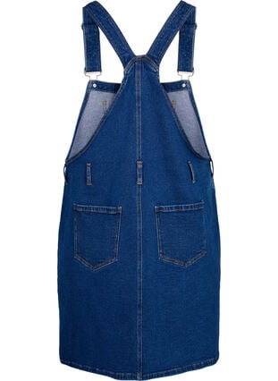 Denim overall jurk, Dark Blue Denim, Packshot image number 1