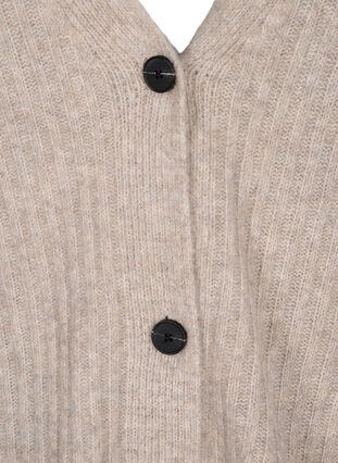 Gemêleerd vest in ribtricot, Simply Taupe Mel., Packshot image number 2