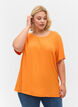 Viscose top met korte mouwen, Orange Peel, Model image number 0