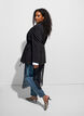 Blazer met afneembare strikceintuur, Zwart, Model image number 2