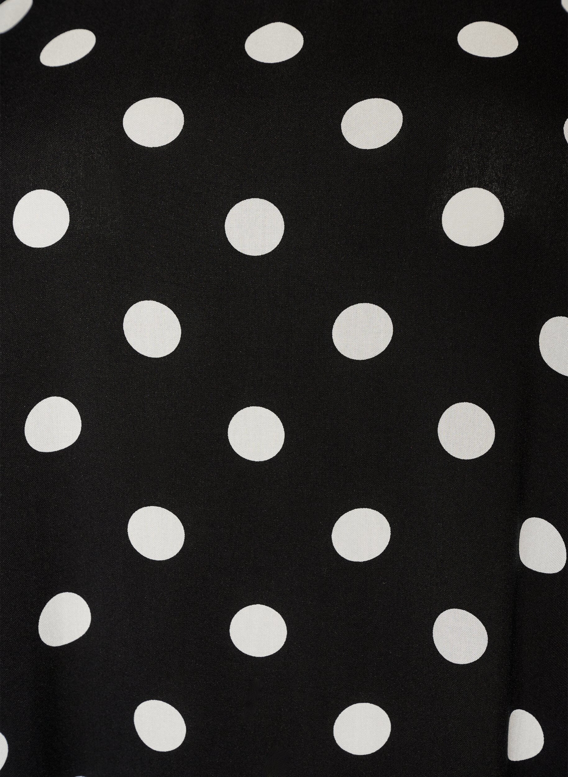 ZizziJurk van viscose met coupenaad, Zwart, Packshot image number 2