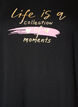 T-shirt met motief, Zwart, Packshot image number 2