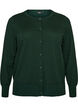 Fijngebreide cardigan met ronde hals, Groen, Packshot image number 0