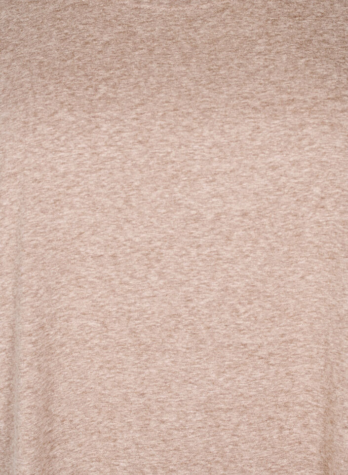 Gem&ecirc;leerd T-shirt met korte mouwen, Bruin, Packshot image number 2