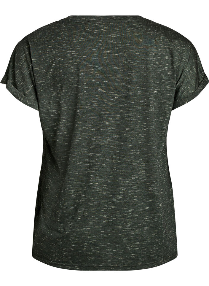 Los workout T-shirt met korte mouwen, Groen, Packshot image number 1