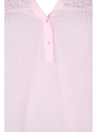 Katoenen blouse met kanten details, Pink-A-Boo, Packshot image number 2