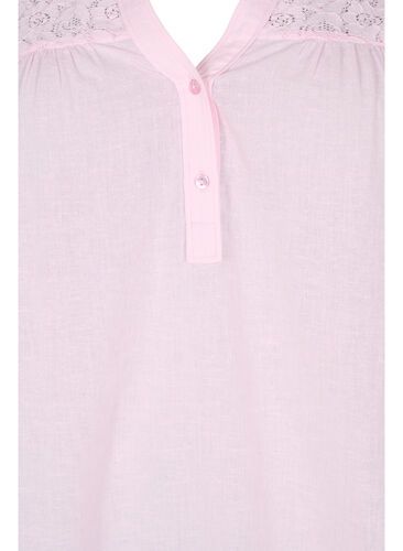Katoenen blouse met kanten details, Pink-A-Boo, Packshot image number 2