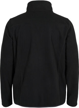 Fleecejack met hoge hals en zakken, Black, Packshot image number 1