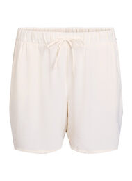 Korte broek met zakken en elastische tailleband, Vanille