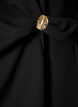 Blouse met asymmetrische drapering en 3/4-mouwen, Zwart, Packshot image number 3