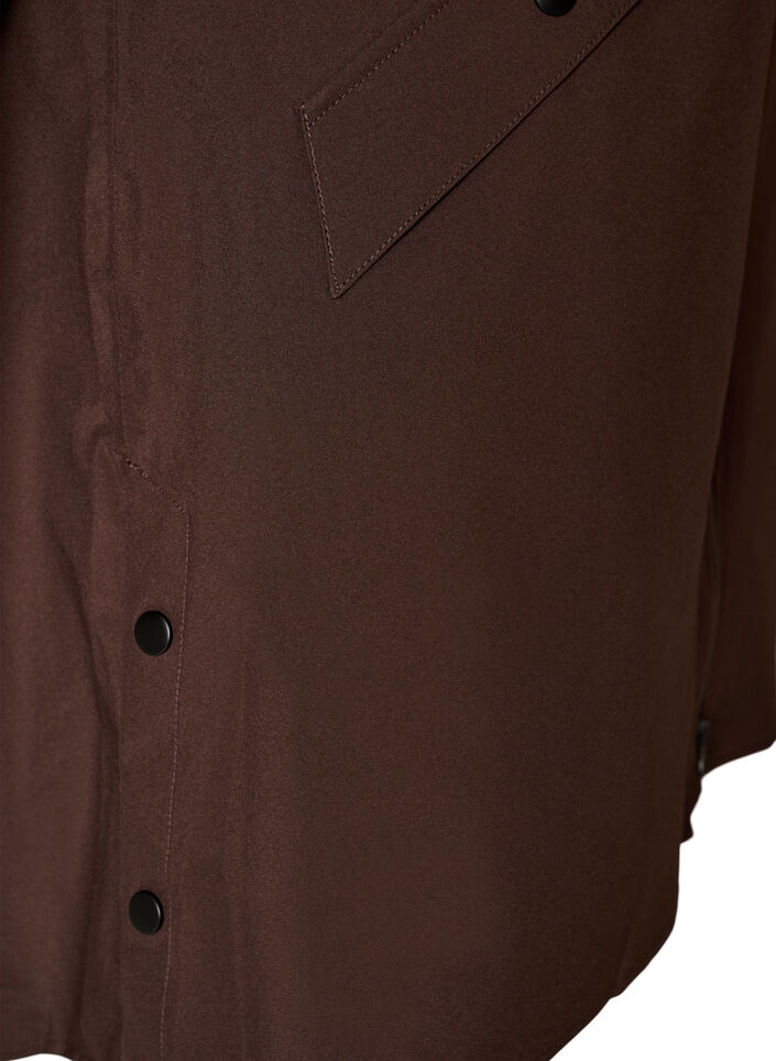 Regenjas met zakken en capuchon, Bruin, Packshot image number 3