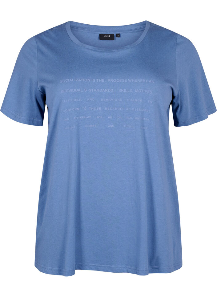 T-shirt met tekstmotief, Moonlight B. W.Navy, Packshot image number 0