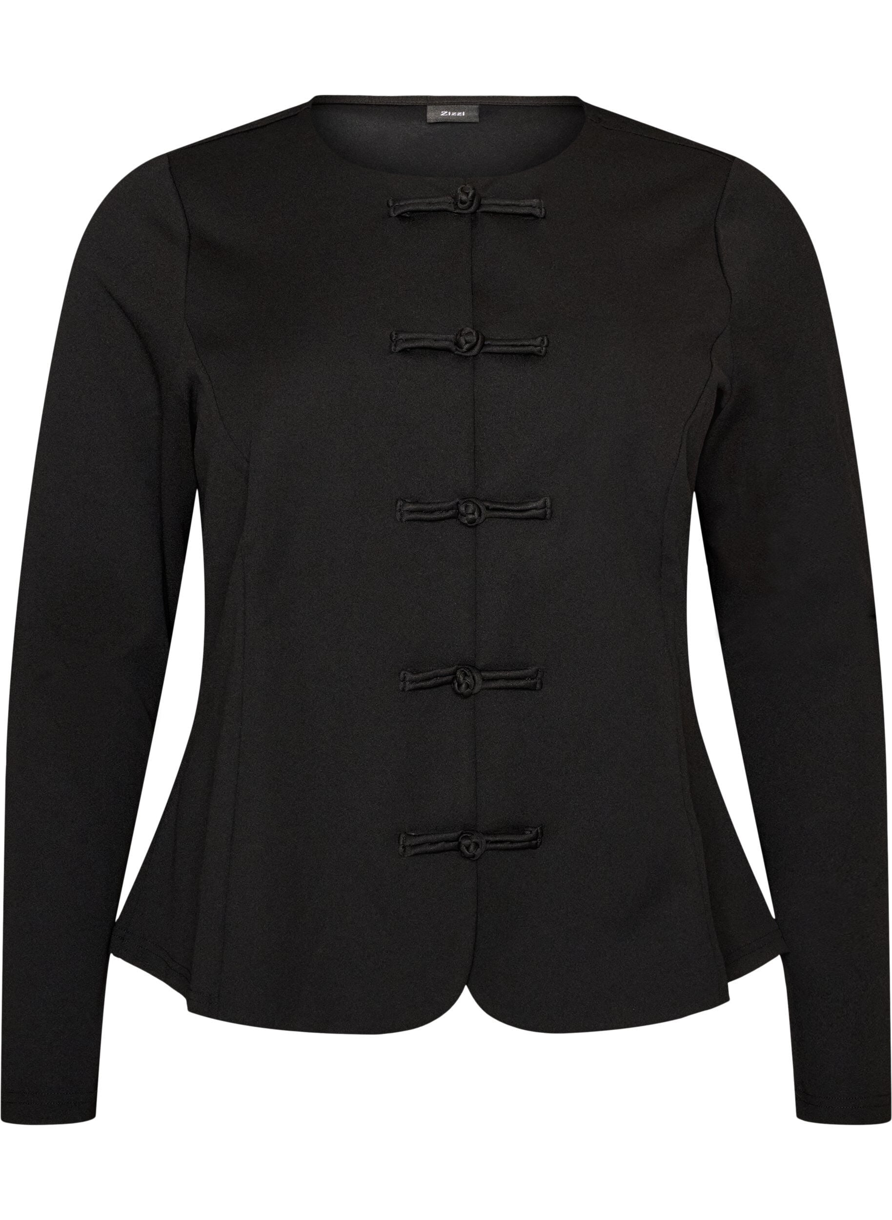 Strakzittend cardigan met knoopsluitingen