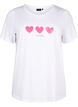 Katoenen T-shirt met ronde hals en print, B. White W. Hearts, Packshot image number 0