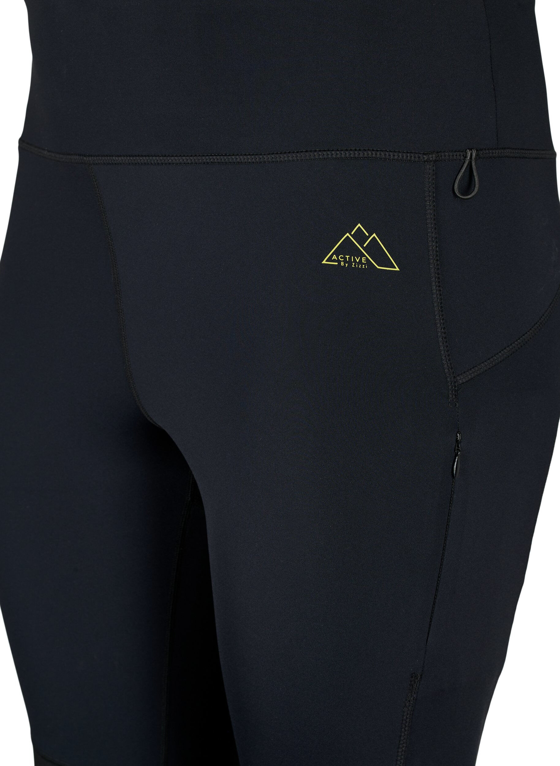 Zizzi Rekbare en duurzame trainingleggings met zakken, Black, Packshot image number 2