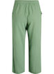 High-waist katoenen mousseline broek met losse pijpen, Groen, Packshot image number 1