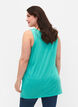 Top met structuur en ronde hals, Turquoise, Model image number 1