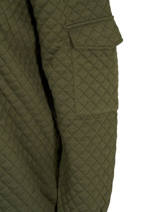 Gewatteerde sweater met rits, Ivy Green, Packshot image number 3
