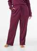 Pyjamabroek van biologisch katoen met gaatjesborduurwerk, Donker Bordeaux, Model image number 2