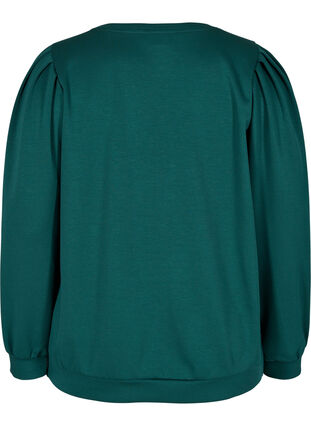 Sweatshirt met ronde hals en ballonmouwen, Ponderosa Pine, Packshot image number 1