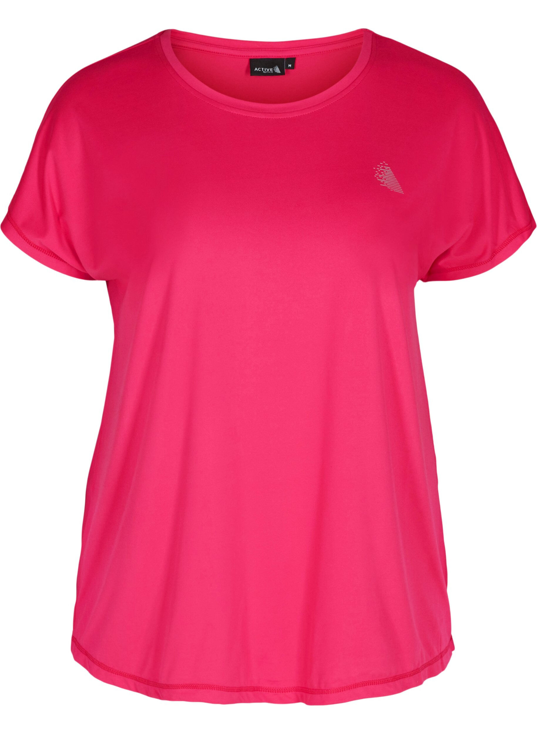 Zizzi Effen gekleurd T-shirt voor sporten, Roze, Packshot image number 0